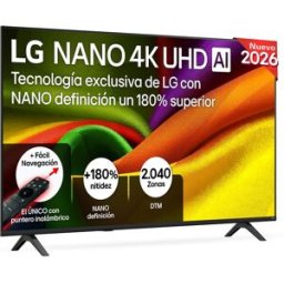 LG TV LED 139 cm (55") 55NU900B6LA Nano 4K UHD, Smart TV, AI, NU90. Gris oscuro / Negro