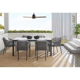 El Corte Inglés Colección de comedor de jardín con mesa rectangular Eternal y sillón Sonora .