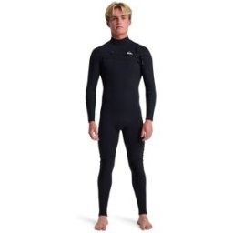 Quiksilver Traje de surf 3-2mm con cremallera en el pecho para hombre Highline . (L) Negro
