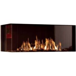 Hergom Hogar Gas Propano MG-100-38 Cristal Lateral Izquierdo. Madera