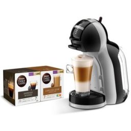 De'Longhi Cafetera espresso automática Mini Me Thermoblock ED155 para cápsulas Nescafé Dolce Gusto + 2 packs de café.