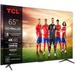 TCL TV QD-Mini LED 165,1 cm (65") 65C6K, 4K HDR Premium, Smart TV con tecnología Google TV, compatible con Asistentes de voz. Titanio