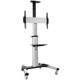 Fonestar Soporte de suelo para TV LED STS-4064P de 93,98 a 177,8 cm (37 a 70''). Plata