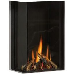 Hergom Hogar Gas Propano MG-38-63 Cristal Lateral Izquierdo. Madera