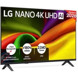 LG TV LED 108 cm (43") 43NU900B6LA Nano 4K UHD, Smart TV, AI, NU90. Gris oscuro / Negro