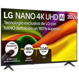 LG TV LED 164 cm (65") 65NU900B6LA Nano 4K UHD, Smart TV, AI, NU90. Gris oscuro / Negro
