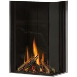 Hergom Hogar Gas Propano MG-38-63 Cristal Lateral Derecho. Madera