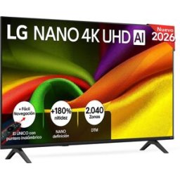 LG TV LED 126 cm (50") 50NU900B6LA Nano 4K UHD, Smart TV, AI, NU90. Gris oscuro / Negro
