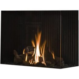 Hergom Hogar Gas Propano MG-83-60 Cristal Lateral Derecho. Madera
