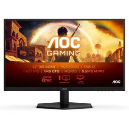 AOC Monitor PC Gaming 68,6cm (27") 27G42E, 180 Hz, Full HD IPS, HDR10, Adaptive Sync., G-Sync Compatible. Negro