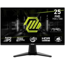 MSI Monitor PC Gaming 80cm (24,5") MAG 255F E20, 200 Hz, Full HD. Negro