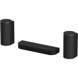 Sony BRAVIA Theatre Trio, sistema de tres elementos, sonido envolvente Dolby Atmos-DTS:X, 360 Spatial Sound Mapping, Voice Zoom, Bluetooth, HT-. Negro