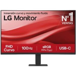LG Monitor PC curvo 69cm (27") 27U421A-B, 100Hz, Full HD. Negro mate
