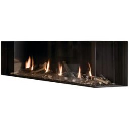 Hergom Hogar Gas Propano MG-140-38 Cristal Lateral Derecho. Madera