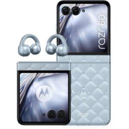 Motorola razr 60 8GB + 256GB móvil libre + moto buds loop Swarovski "The Brilliant Collection". (256 GB + 8 GB RAM) Gris azulado