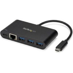 Adaptador Multipuertos StarTech USB Tipo C HUB 3x USB 3.0 1x RJ45 Ethernet y PD, Km0 Caja Original