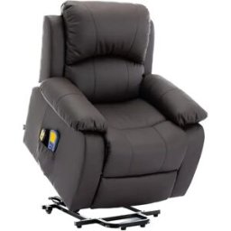Sillón Relax Función Auto-Ayuda, Reclinación Eléctrica, Masaje Y Termoterapia, Chocolate