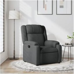 Clicnbuy Sillón reclinable de tela gris oscuro