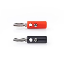 Conector banana Nedis CAGB26900VA juego 4 piezas rojo/negro alta conductividad