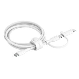 Cable USB Belkin CAC003HQ1.5MWH USB-C y Lightning 1,5 m carga rápida blanco