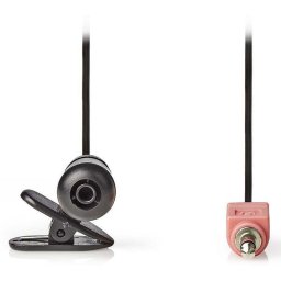 Micrófono Nedis MICCJ100BK Cardioide de solapa Jack 3.5mm Negro