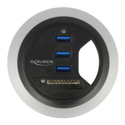 Hub DeLock 3 puertos USB 3.0 sobremesa modelo 62869 lector microSD/SD
