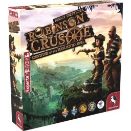 Juego de mesa Pegasus Robinson Crusoe, cooperativo, familiar, 1-4 jugadores