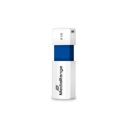 Unidad flash USB MediaRange MR971 8 GB USB 2.0 deslizante azul blanco