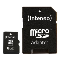 Tarjeta de memoria Intenso 8GB MicroSDHC Clase 10 resistente negra