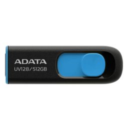 Unidad flash USB ADATA UV128 512 GB USB-A 3.2 Gen 1 deslizante negro azul