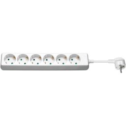 Regleta goobay 6 Tomas con Protección Infantil y Cable 3 m Blanco