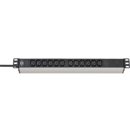 Regleta Brennenstuhl 1390007112 12 Tomas C13 2 m Interior IP20 Negro Plata