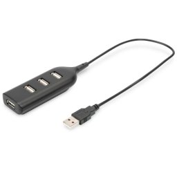 Hub Digitus 4 puertos USB 2.0 480 Mbps modelo AB-50001-1 sin alimentación externa