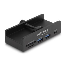 Hub DeLOCK 4 puertos 5 Gbps modelo 64263 con lector SD y MicroSD