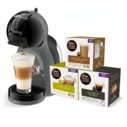 De'Longhi Cafetera de cápsulas Mini Me EDG335.B + 3 paquetes de cápsulas Nescafé Dolce Gusto. Negro
