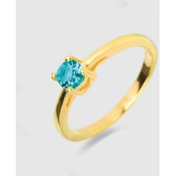 Luxenter Anillo áfrica moda de plata de ley 925 con acabado en oro amarillo de 18 quilates con cuarzo hidrotermal topacio azul. (10) Verde