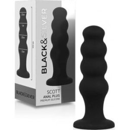 BLACK&SILVER Scott Anal Plug Premium Silicone Black 1 ud