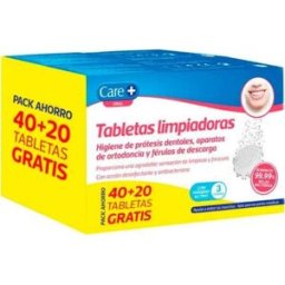 Care+ Tabletas Limpiadoras 40+20 uds