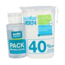 Acofarderm Pack Agua Micelar 200 ml + Discos Desmaquillantes