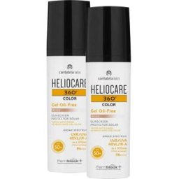 Heliocare 360º Color Gel Oil-Free Beige Protector Solar SPF50+ 2x50 ml