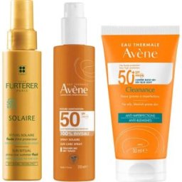 Avene Avène Pack Cleanance Spf50+ + Spray Invisible Spf50 + René Furterer Fluido Solar Protector Kpf50+