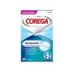 Corega Blanqueador 30 Tabletas Limpiadoras