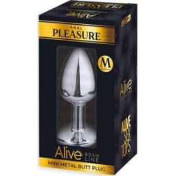 Alive Anal Pleasure Mini Plug Metal Rosa Talla M 1 ud