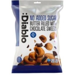 Diablo : Caramelos Sabor Mantequilla Rellenos de Chocolate 75 g