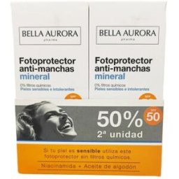 Bella Aurora Mineral 0% Protector Solar Facial Anti-Manchas Spf50 2 X50 ml