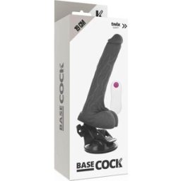 Basecock Realistic Vibrador Control Remoto Negro 19 cm 1 ud