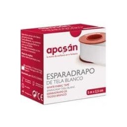 APOSAN Aposán Esparadrapo Tela Color Blanco 5 X2,5 cm 1 ud
