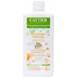 Cattier gel Espumoso Familiar Cuerpo y Cabello Azahar Bio 500 ml