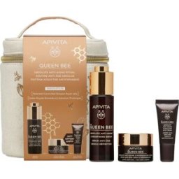Apivita Ritual Antiedad Queen Bee Sérum + Crema Ligera 15 ml + Contorno 5 ml