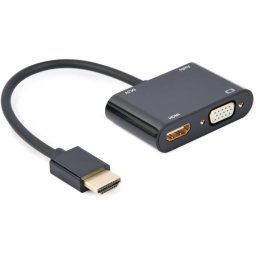 Gembird A-HDMIM-HDMIFVGAF-01 Cable Adaptador HDMI Macho/Hembra + VGA Hembra + Jack 3.5mm